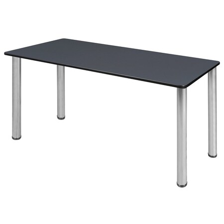 Regency Kee Slim Tables, 48 W, 24 L, 29 H, Wood, Metal Top, Grey MT482418GYBPCM